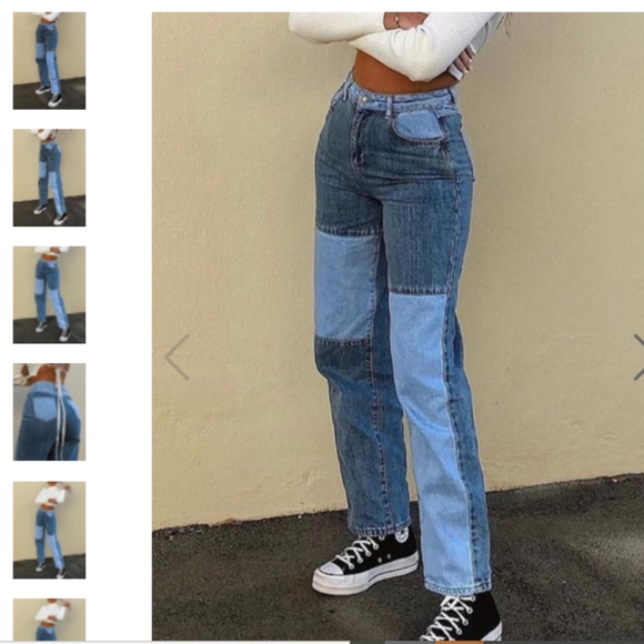 Emmiol | Jeans | Emmiol Nwt Straight Leg Patchwork Jeans | Poshmark